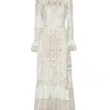 La Doublej Lacey Visconti Dress In Solid White Smoke