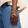 La Doublej Lady Scarab Bangle In Pink