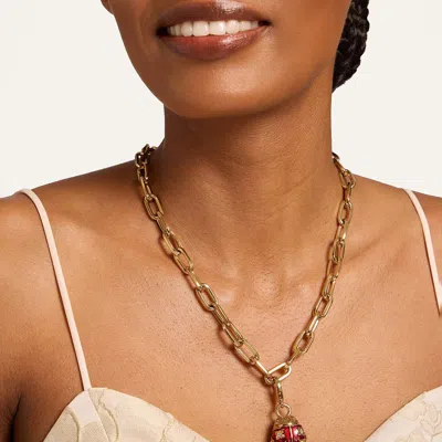 La Doublej Lady Scarab Charm In Gray