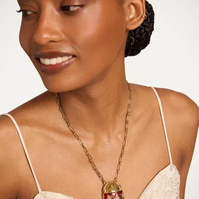 La Doublej Lady Scarab Necklace In Multi