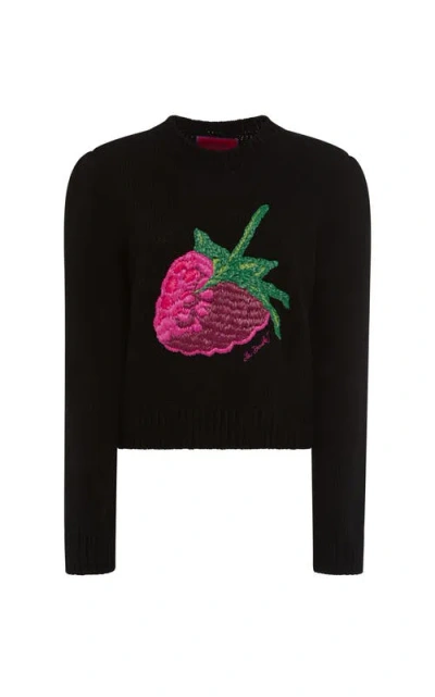 LA DOUBLEJ LA DOUBLEJ LAMPONE SWEATER EMBROIDERED BLACK