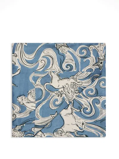 LA DOUBLEJ LARGE COSMOS LINEN TABLECLOTH