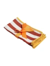 La Doublej Set Of 2 Large Riviera Mattone Napkins In Orange