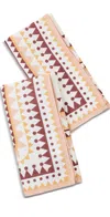 La Doublej Large Napkins Set Of 2 (45x45) Doric Placée In Doric Placée