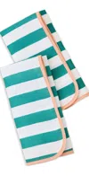 La Doublej Large Napkins Set Of 2 (45x45) Riviera Verde In Riviera Verde