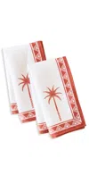 La Doublej Large Napkins Set Of 2 Red And White In Red And White