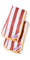 La Doublej Large Napkins Set Of 2 Red And White In Red And White