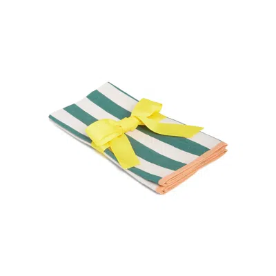 La Doublej Large Napkins Set Of 2 In Green