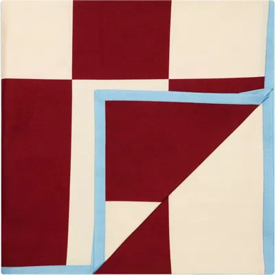 La Doublej Large Tablecloth (66.9"x137.8") Contrada Bordeaux In Multi