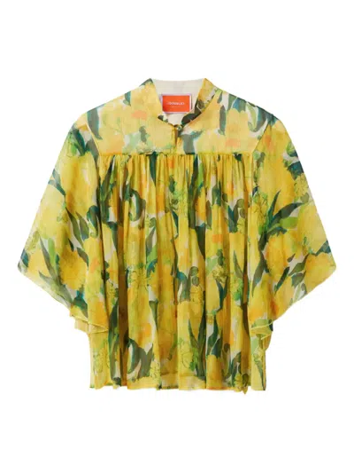 La Doublej Lemon-print Blouse