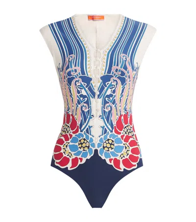La Doublej Lemuria Print Swimsuit In Multi