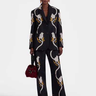 La Doublej Let Loose Pants In Melograno Black & White