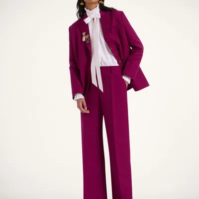 La Doublej Let Loose Pants In Solid Purple