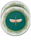 La Doublej Libellula Set Of 2 Porcelain Dinner Plates In Green