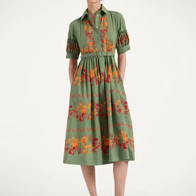 La Doublej Libertine Dress In Woodland Placée Camouflage