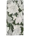La Doublej Lilium Avorio Set Of Two Napkins In Green