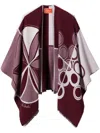 La Doublej Logo-print Cape In Red