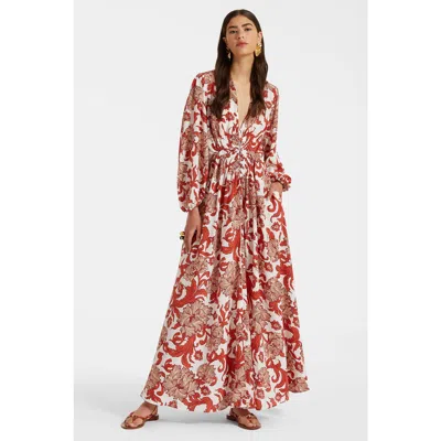 LA DOUBLEJ LA DOUBLEJ LONG CAMERINO DRESS REEF WHITE