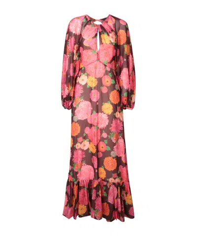 La Doublej Long Flared Dress In Red