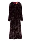 La Doublej Long-sleeve Bamboo-print Maxi Dress In Multi