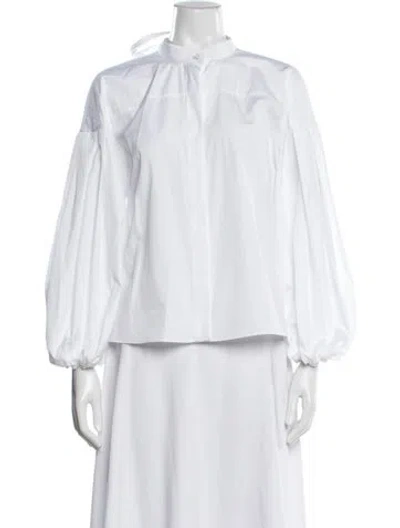 Pre-owned La Doublej Long Sleeve Blouse In White