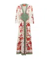 La Doublej La Double J Maxi Dress In Green Silk In White