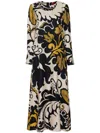 La Doublej La Double J Woman Midi Dress Ivory Size Xl Silk In Black  