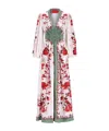 La Doublej La Double J Maxi Dress In Green Silk In White