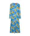 La Doublej Long-sleeve Floral-print Maxi Dress In Multi