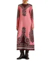 La Doublej Long Sleeve Swing Dress In Pink