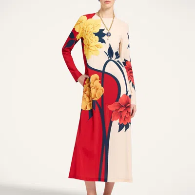 La Doublej Long Sleeve Swing Dress In Multi