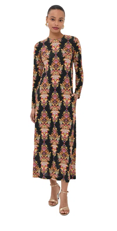 La Doublej Long Sleeve Swing Dress Cornucopia In Black