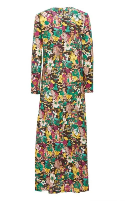 La Doublej Long Sleeve Swing Dress In Multi