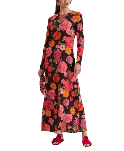 La Doublej Long Sleeve Swing Dress In Multi