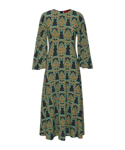 La Doublej Long-sleeved Dress In Green