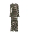 La Doublej Alba Floral-print Stretch-jersey Maxi Dress In Green