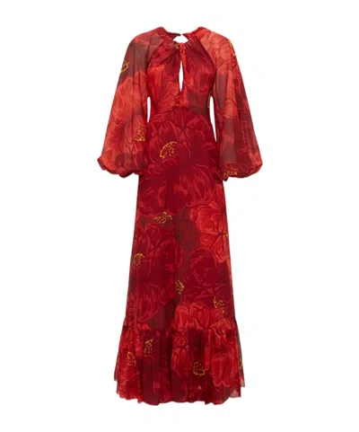 La Doublej Long Sleeved Dress In Red