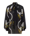 La Doublej Cerere Blouse In Melograno Black In Black