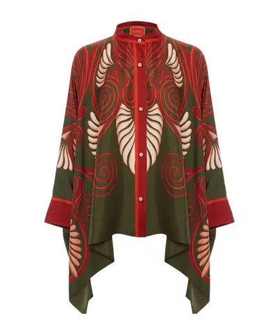 La Doublej La Double J Woman Shirt Military Green Size L Silk