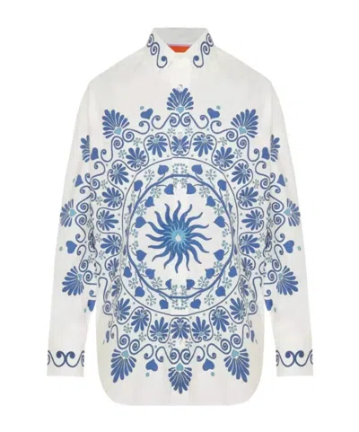 La Doublej La Double J Woman Shirt White Size M Cotton In Olympus Placée Cream