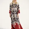 La Doublej La Double J Sorella Printed Silk-twill Maxi Dress In Multi