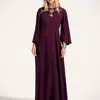 La Doublej Sorella Bell-sleeve Maxi Dress In Burgundy