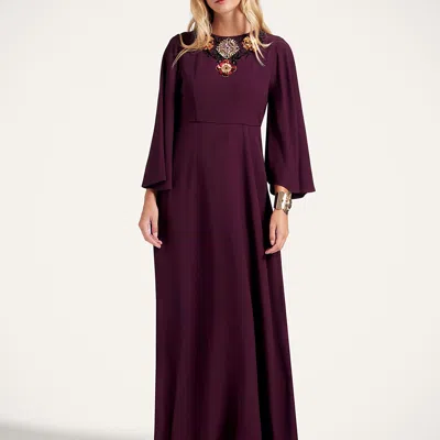 La Doublej Sorella Bell-sleeve Maxi Dress In Purple