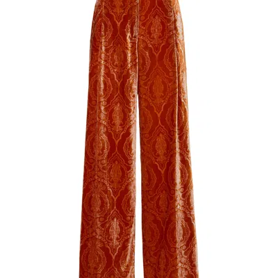 La Doublej Loose Pants In Banquet Orange