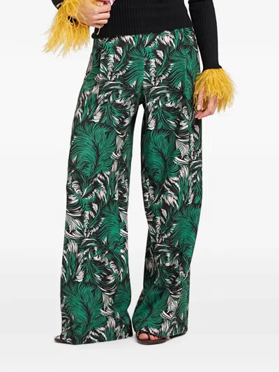 La Doublej Loose Pants In Green