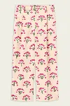 La Doublej Florette Ecru In Rustic Cotton Loose Pants In Pink