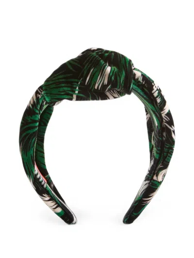 La Doublej Love Knot Headband In Green