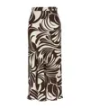 La Doublej Lungomare Midi Skirt In Multi