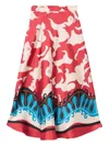La Doublej X Lungomare Skirt Mamma Placee In Red