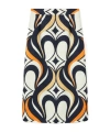 La Doublej Macro-pattern Midi Skirt In Multi